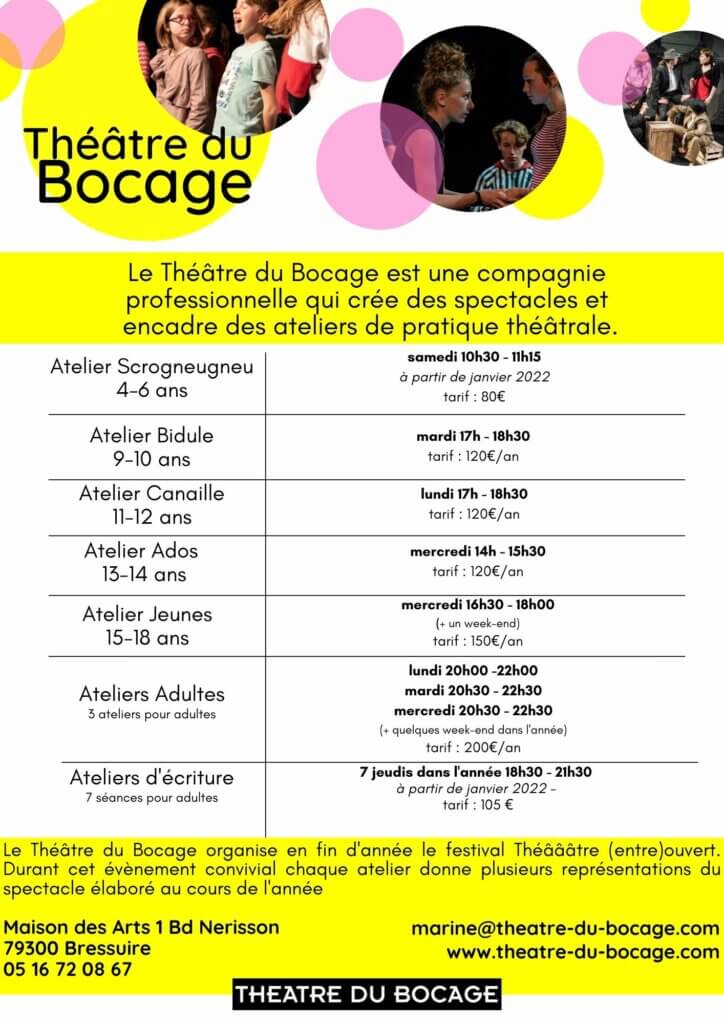 Ateliers de pratique théâtrale amatteure